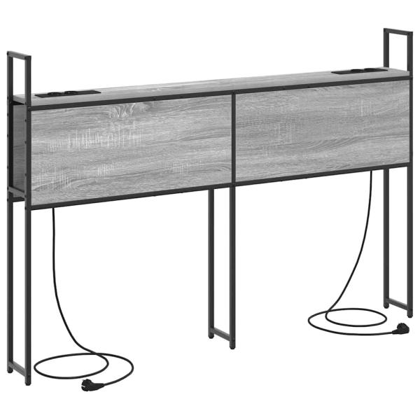 Stauraum-Kopfteil mit Kopfteil mit Speicher Grau Sonoma 140 cm Holzwerkstoff