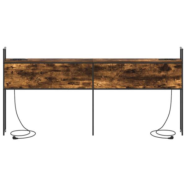 Stauraum-Kopfteil Räuchereiche 180 cm Holzwerkstoff