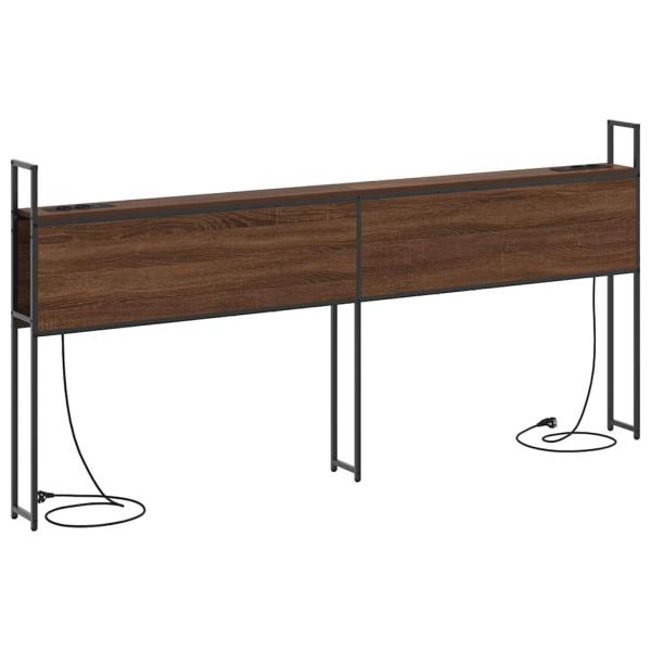 Stauraum-Kopfteil Braune Eiche 180 cm Holzwerkstoff