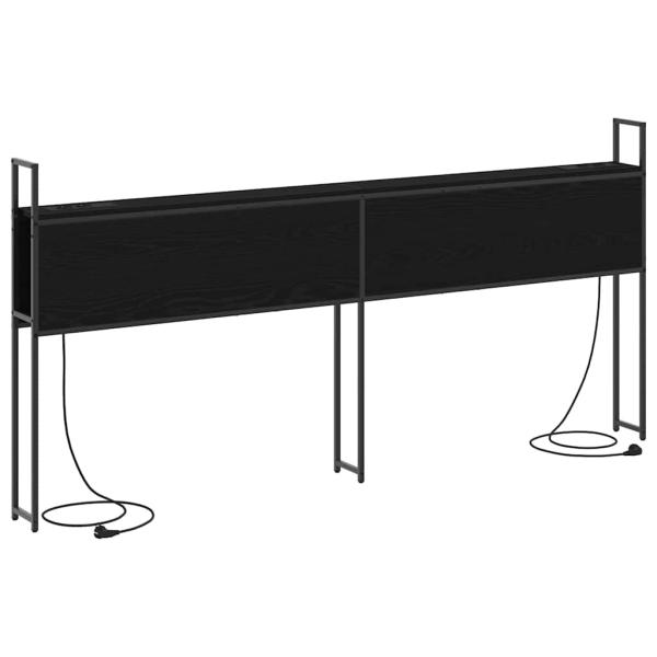 Stauraum-Kopfteil Schwarze Eiche 200 cm Holzwerkstoff