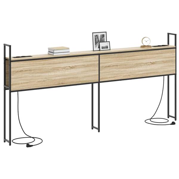 Stauraum-Kopfteil Sonoma Eiche 200 cm Holzwerkstoff