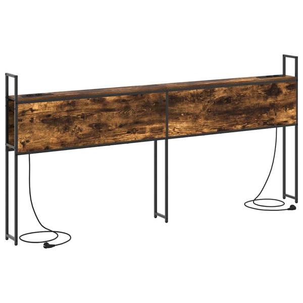 Stauraum-Kopfteil Räuchereiche 200 cm Holzwerkstoff