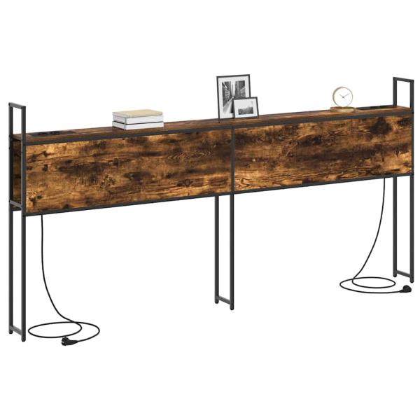 Stauraum-Kopfteil Räuchereiche 200 cm Holzwerkstoff