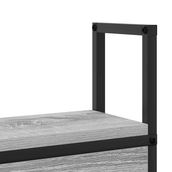 Stauraum-Kopfteil mit Kopfteil mit Speicher Grau Sonoma 200 cm Holzwerkstoff