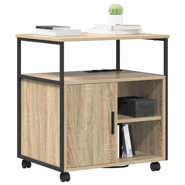 Büroschrank mit Rad Sonoma Eiche 60 x 46 x 67 cm Holzwerkstoff