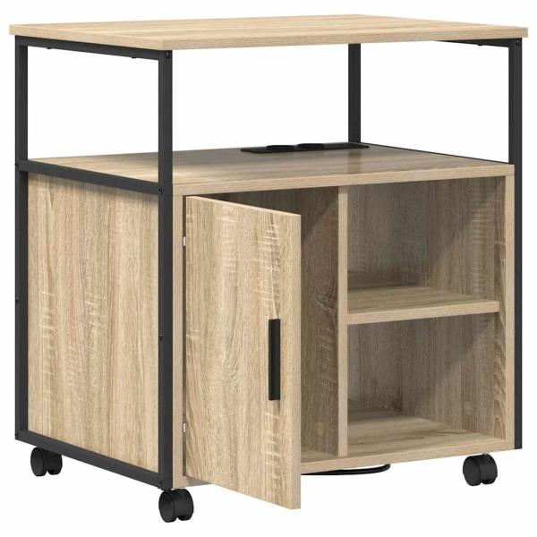 Büroschrank mit Rad Sonoma Eiche 60 x 46 x 67 cm Holzwerkstoff