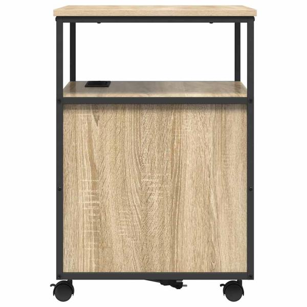 Büroschrank mit Rad Sonoma Eiche 60 x 46 x 67 cm Holzwerkstoff