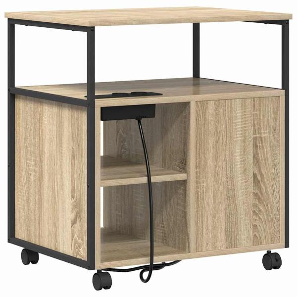 Büroschrank mit Rad Sonoma Eiche 60 x 46 x 67 cm Holzwerkstoff
