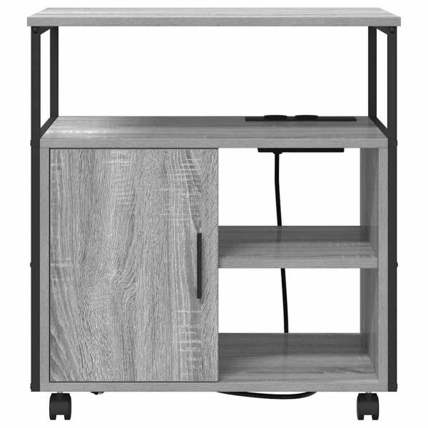 Büroschrank mit Rad Grau Sonoma 60 x 46 x 67 cm Holzwerkstoff