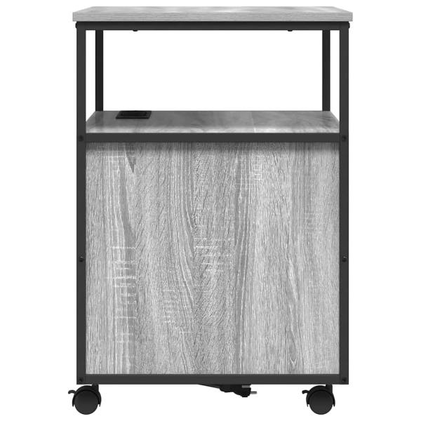Büroschrank mit Rad Grau Sonoma 60 x 46 x 67 cm Holzwerkstoff