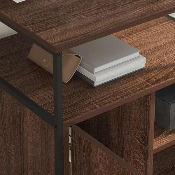 Büroschrank mit Rad Braune Eiche 60 x 46 x 67 cm Holzwerkstoff
