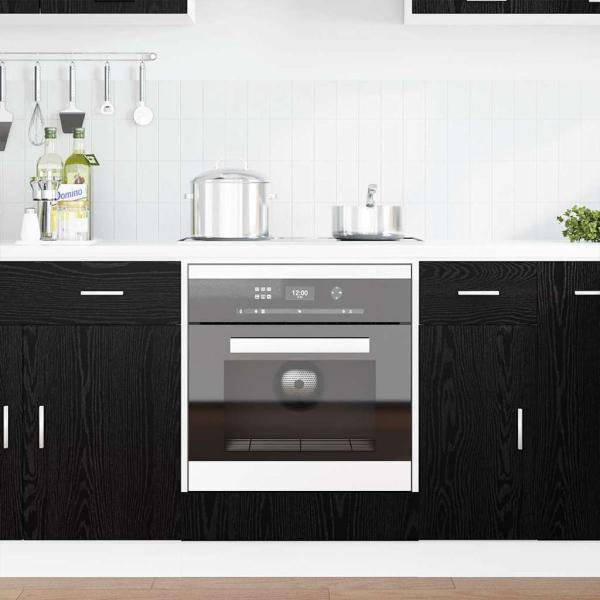 Backofen-Schrank Schwarze Eiche 60 x 46 x 81.5 cm Holzwerkstoff
