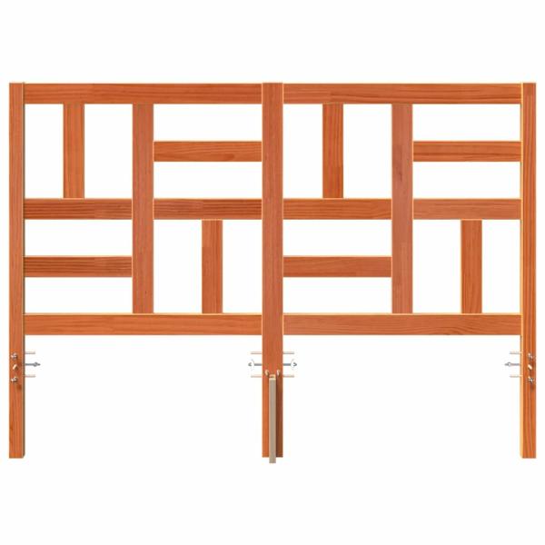 Bett Kopfteil Wachsbraun 145.5 x 4 x 104 cm Massivholz Kiefer