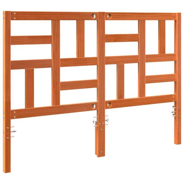 Bett Kopfteil Wachsbraun 145.5 x 4 x 104 cm Massivholz Kiefer