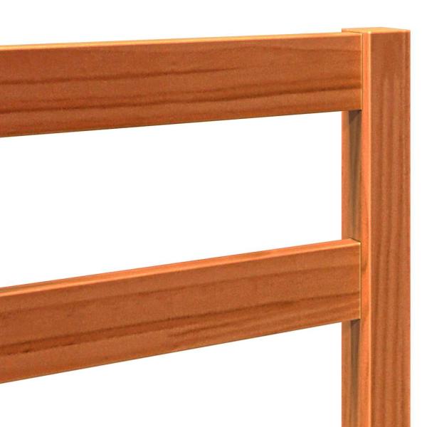 Bett Kopfteil Wachsbraun 145.5 x 4 x 104 cm Massivholz Kiefer