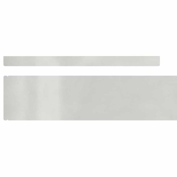 Rasenrand 4 pcs Silber 450 x 10 cm Edelstahl