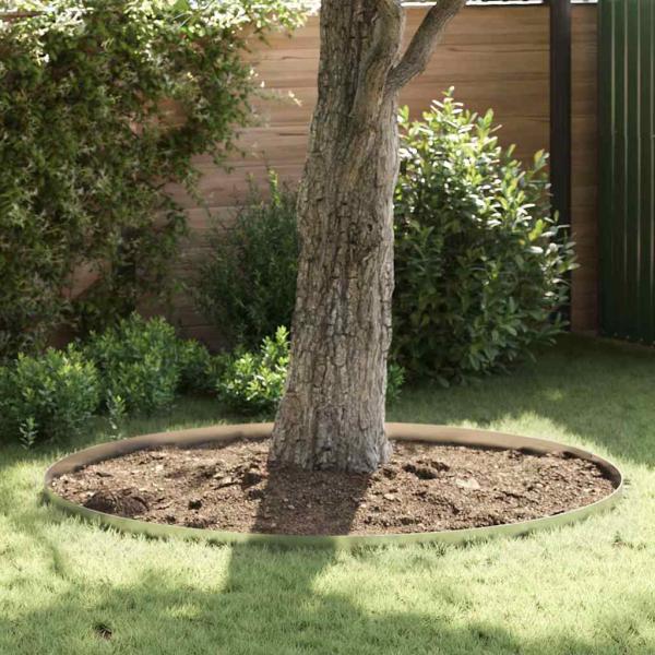 ARDEBO.de - Rasenrand Silber 450 x 10 cm Verzinkter Stahl