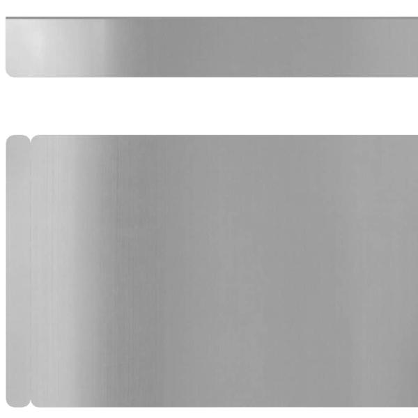 Rasenrand 4 pcs Silber 450 x 10 cm Verzinkter Stahl