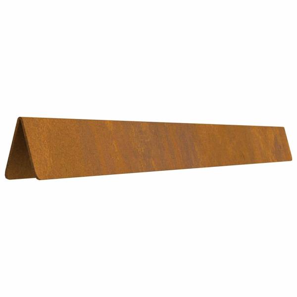 Rasenrand Rostig 450 x 10 cm Witterungsbeständiger Stahl