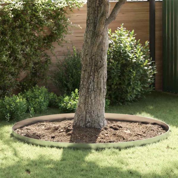 ARDEBO.de - Rasenrand 4 pcs Silber 450 x 15 cm Verzinkter Stahl