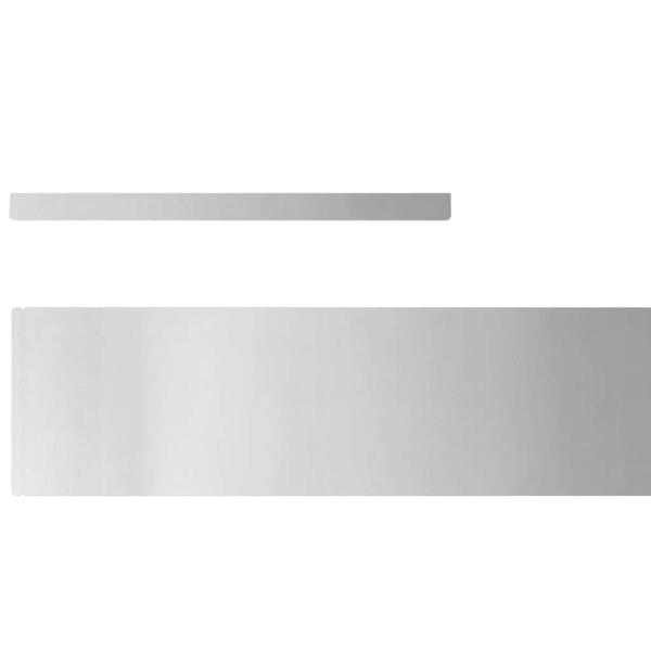 Rasenrand 4 pcs Silber 450 x 15 cm Verzinkter Stahl