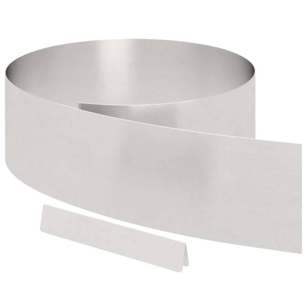 Rasenrand Silber 450 x 20 cm Edelstahl