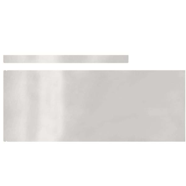 Rasenrand Silber 450 x 20 cm Edelstahl