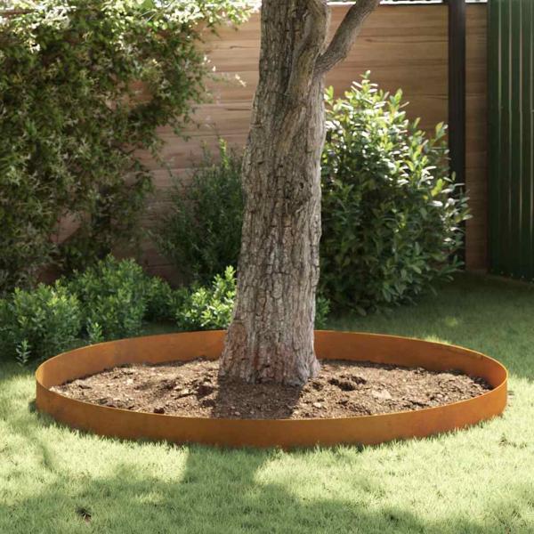 ARDEBO.de - Rasenrand Rostig 450 x 20 cm Witterungsbeständiger Stahl