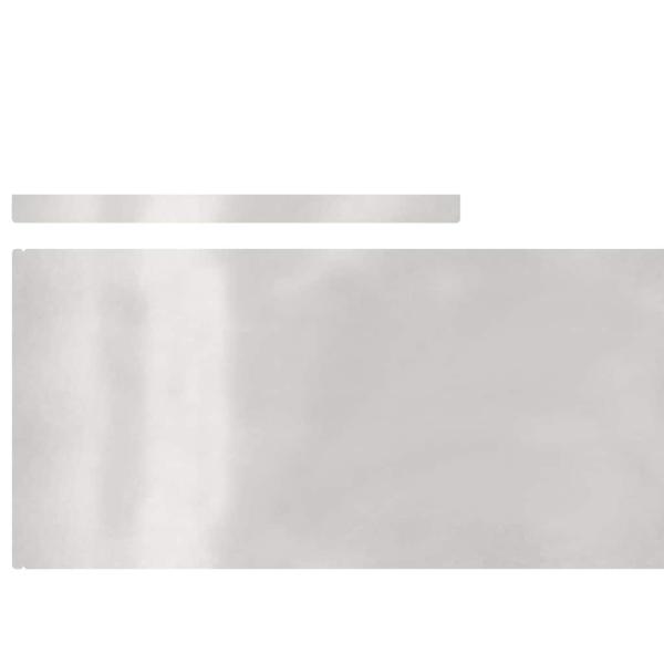 Rasenrand Silber 450 x 25 cm Edelstahl