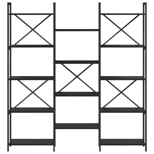 Regal Schwarze Eiche 156 x 25 x 167.5 cm Holzwerkstoff