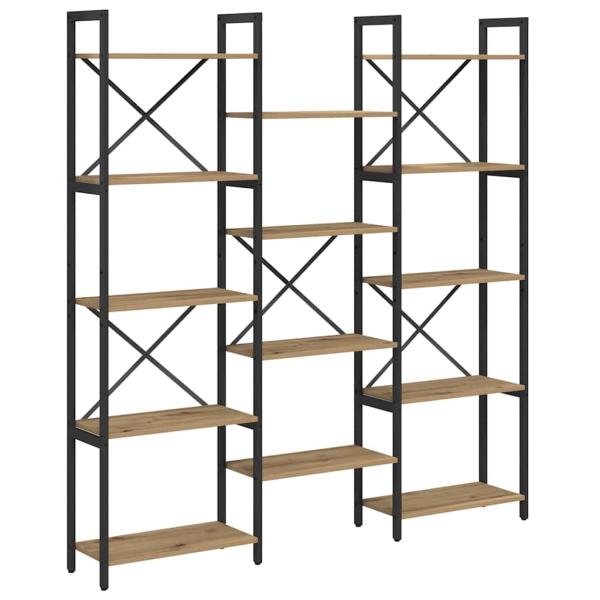 Regal Eiche handwerklich 156 x 25 x 167.5 cm Holzwerkstoff