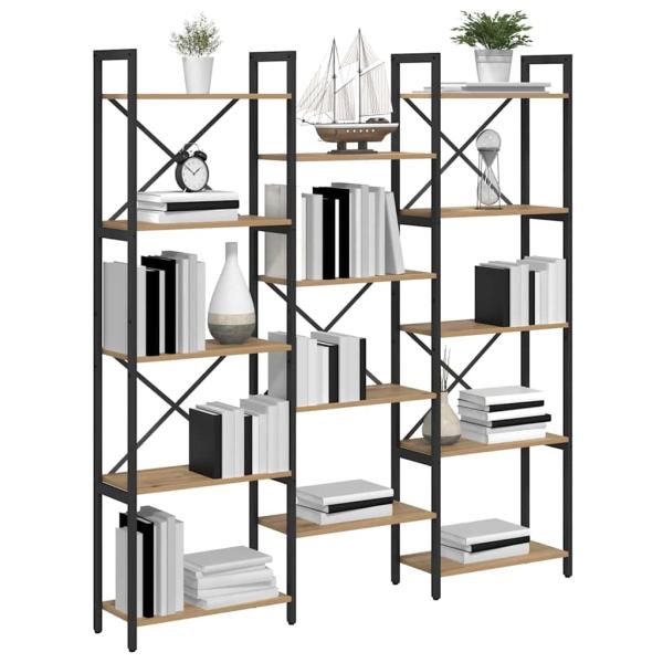 Regal Eiche handwerklich 156 x 25 x 167.5 cm Holzwerkstoff