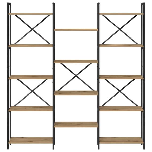 Regal Eiche handwerklich 156 x 25 x 167.5 cm Holzwerkstoff