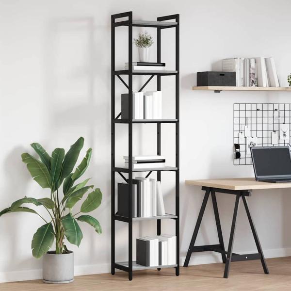 Bücherregal Grau Sonoma 40 x 30 x 188 cm Holzwerkstoff