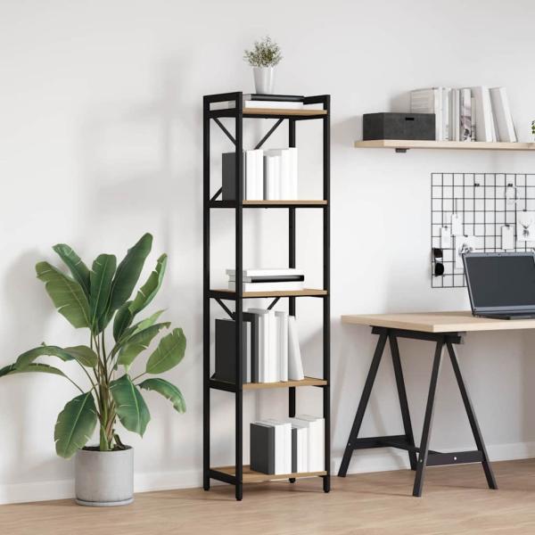 Bücherregal Eiche handwerklich 40 x 30 x 153 cm Holzwerkstoff