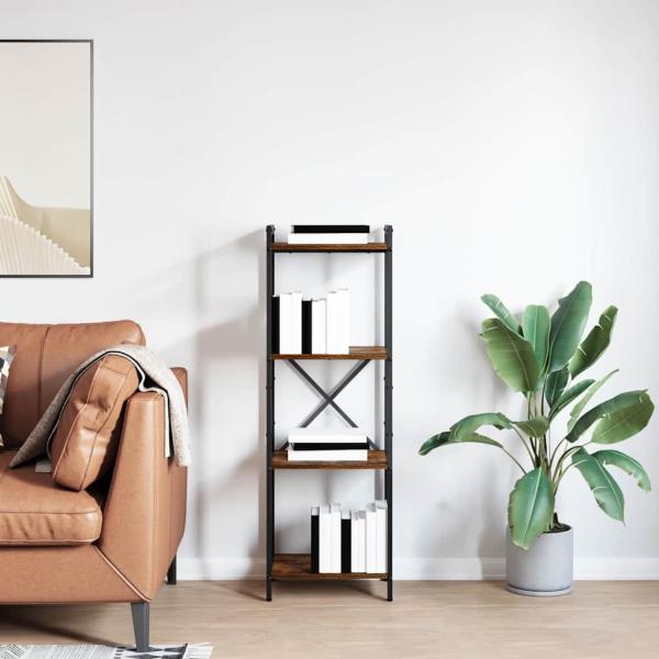Bücherregal Räuchereiche 40 x 30 x 118 cm Holz