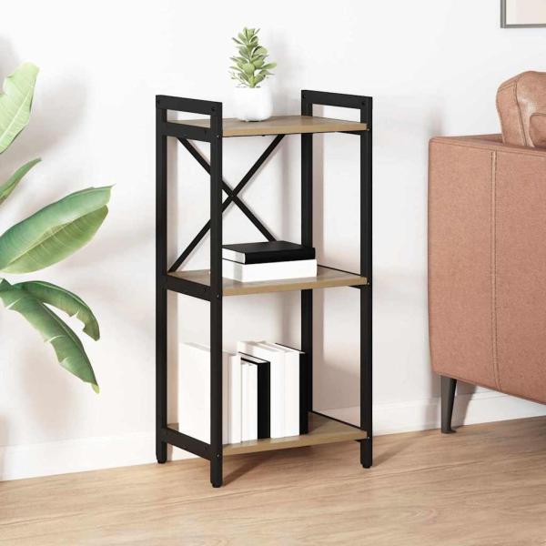 ARDEBO.de - Bücherregal Eiche handwerklich 40 x 30 x 83 cm Holzwerkstoff