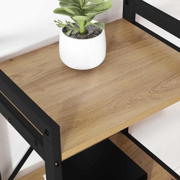 Bücherregal Eiche handwerklich 40 x 30 x 83 cm Holzwerkstoff
