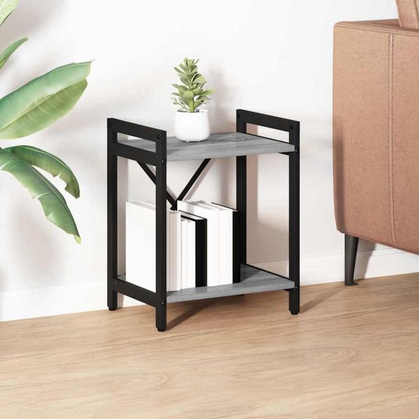ARDEBO.de - Bücherregal Grau Sonoma 40 x 30 x 48,5 cm Holzwerkstoff