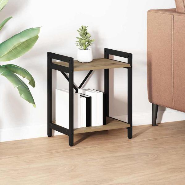 ARDEBO.de - Bücherregal Eiche handwerklich 40 x 30 x 48,5 cm Holzwerkstoff