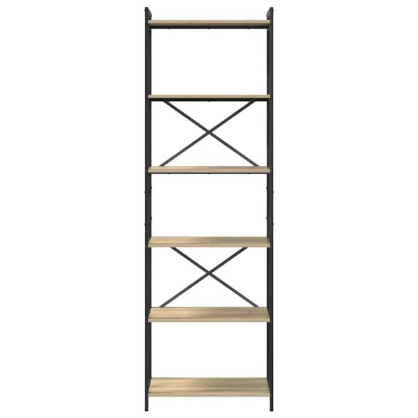 Bücherregal Sonoma Eiche 60 x 30 x 188 cm MDF und Stahl