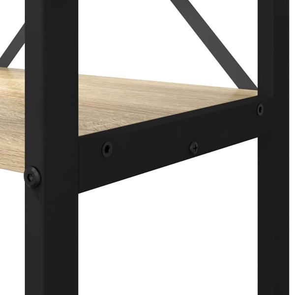 Bücherregal Sonoma Eiche 60 x 30 x 188 cm MDF und Stahl