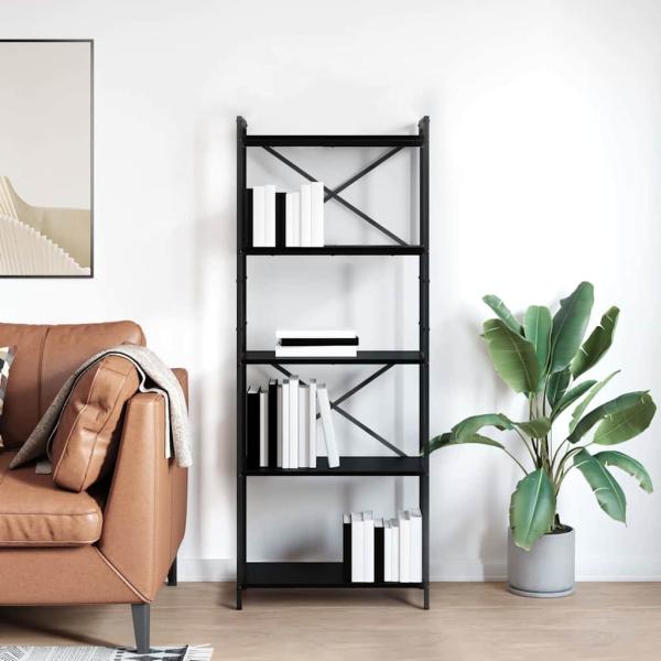 Bücherregal Schwarze Eiche 60 x 30 x 153 cm Holzwerkstoff