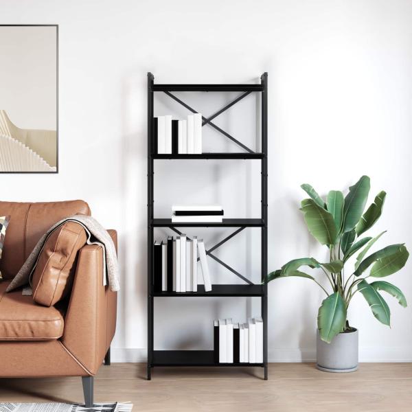 Bücherregal Schwarze Eiche 60 x 30 x 153 cm Holzwerkstoff