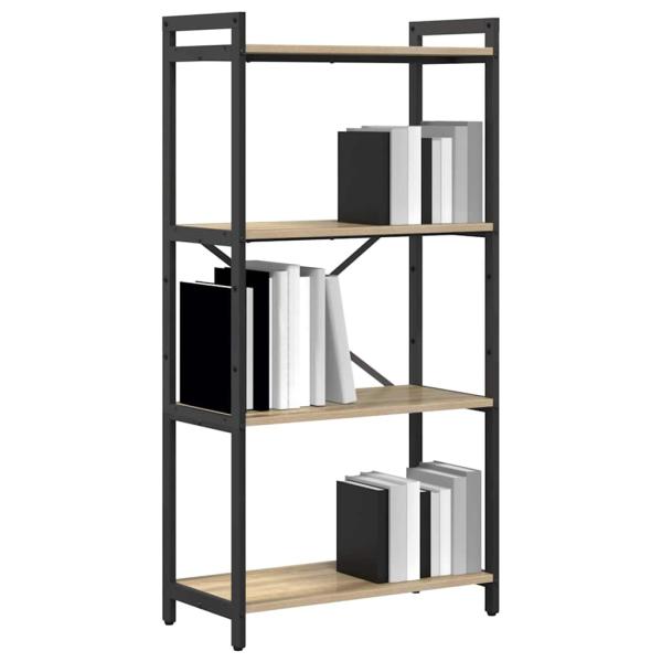 Bücherregal Sonoma Eiche 60 x 30 x 118 cm MDF und Stahl