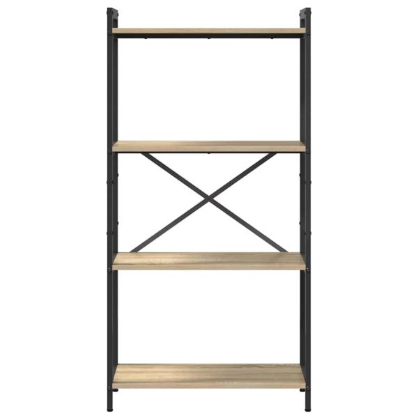 Bücherregal Sonoma Eiche 60 x 30 x 118 cm MDF und Stahl