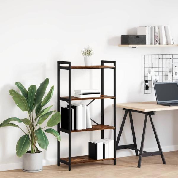 ARDEBO.de - Bücherregal Räuchereiche 60 x 30 x 118 cm Spanplatte