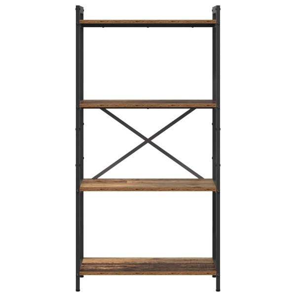 Bücherregal Altholz 60 x 30 x 118 cm Holz und Stahl