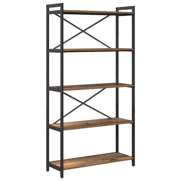 Bücherregal Altholz 80 x 30 x 153 cm Holz und Stahl