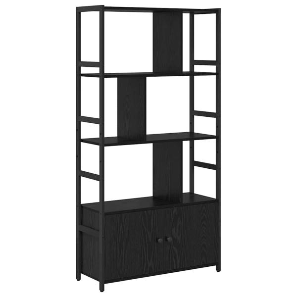 Regal Schwarz Eiche 80 x 30 x 155,5 cm Holzwerkstoff